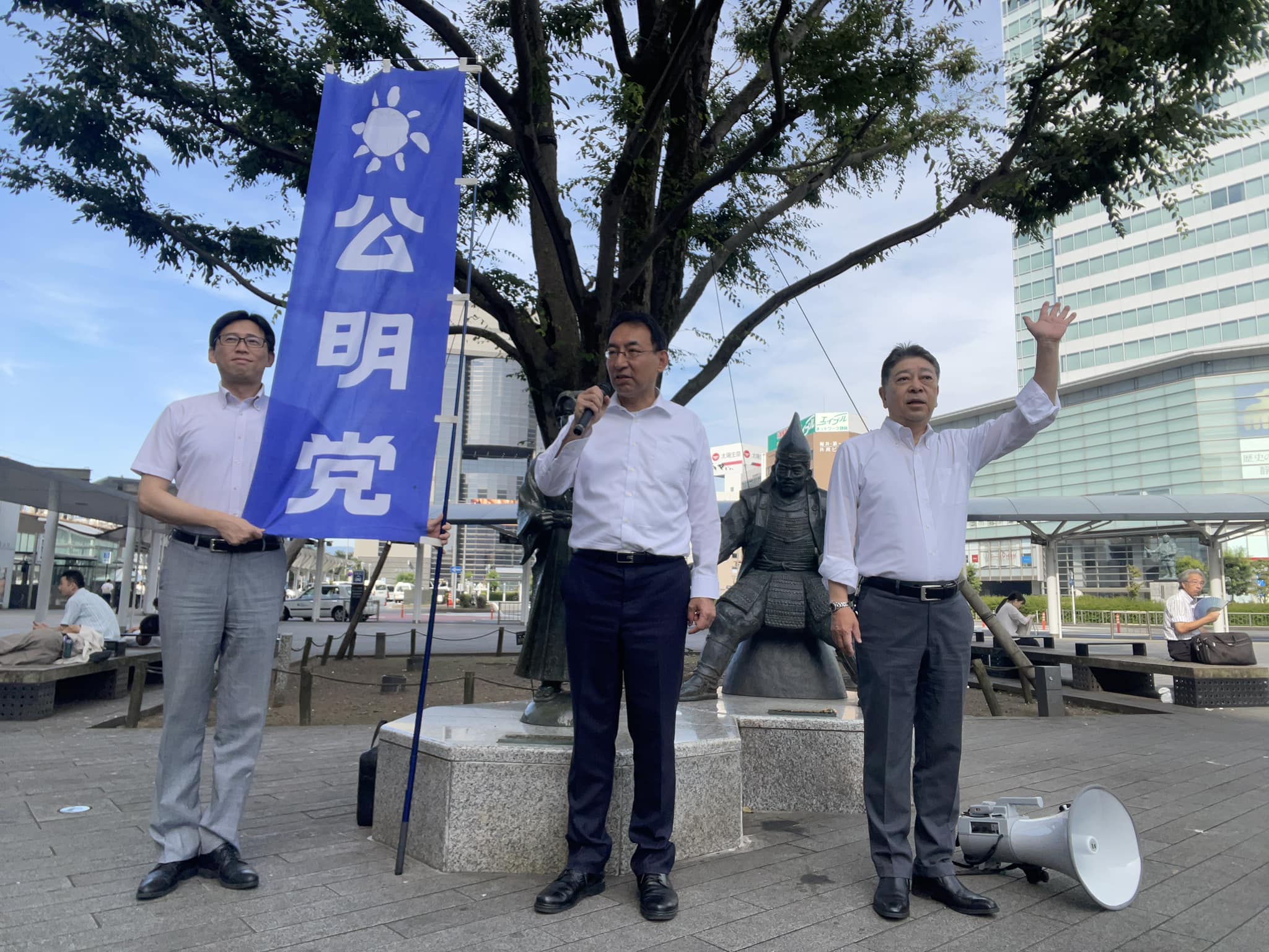 山本彰彦県議、長島強市議と