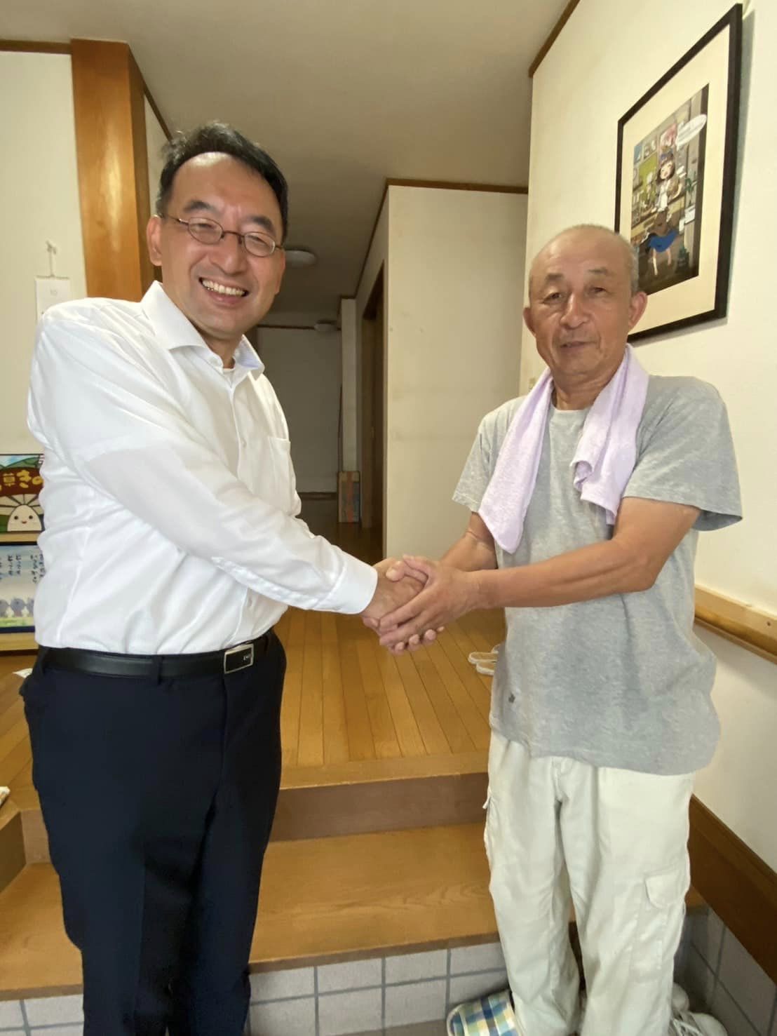 焼津市、藤枝市を回る