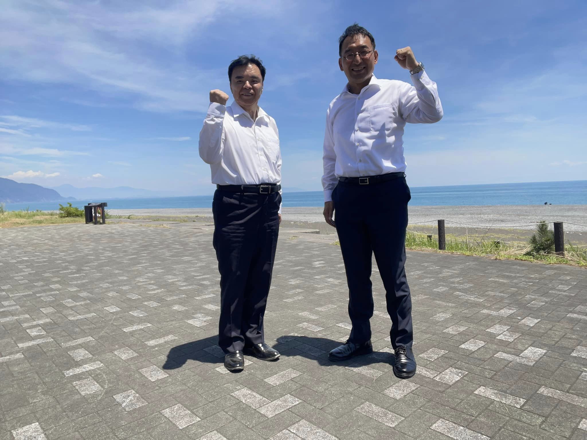 焼津市、藤枝市を回る