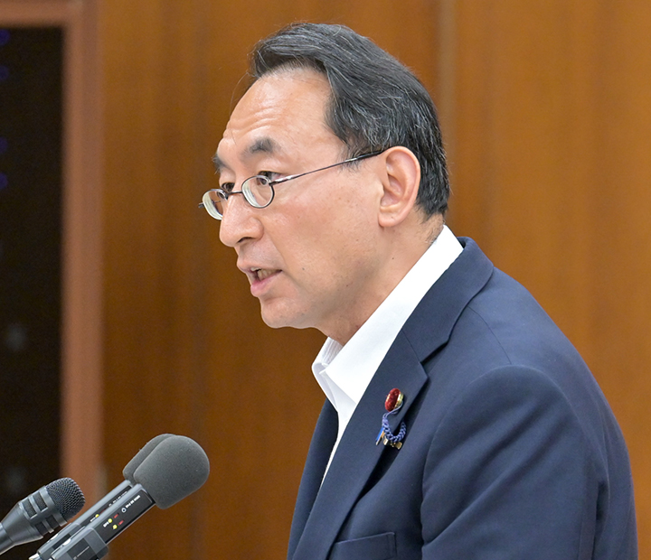 防災庁設置に向けた取り組みをただす西園氏＝14日　衆院災害特委