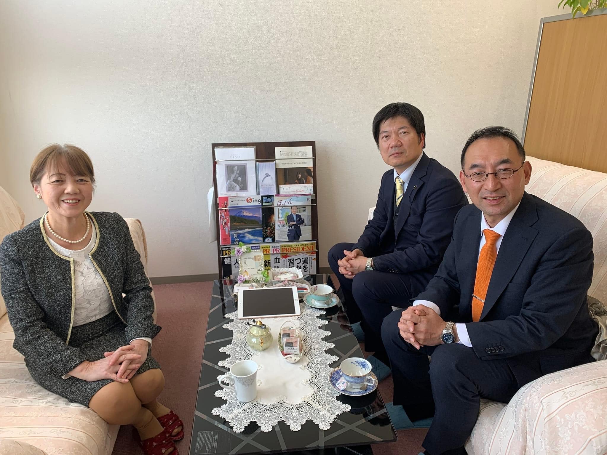 牧野正史 県議と一緒に静岡市内を回りました