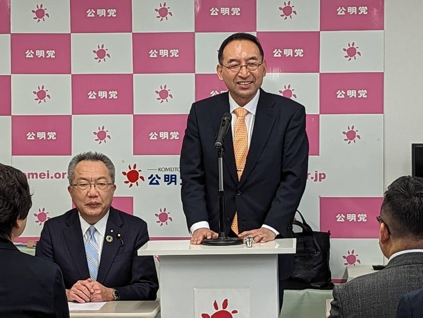 中川康洋 衆院議員をはじめとする公明党三重県本部の皆様にご挨拶