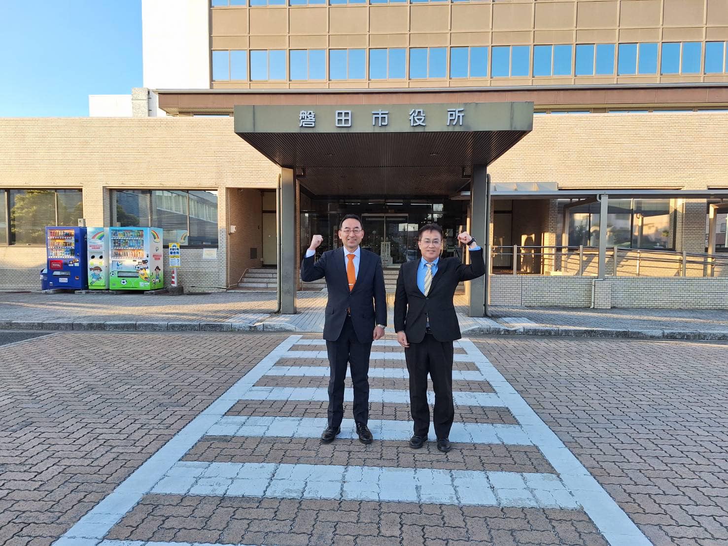 鈴木喜文 市議、江塚学 市議と一緒に、磐田市を回りました