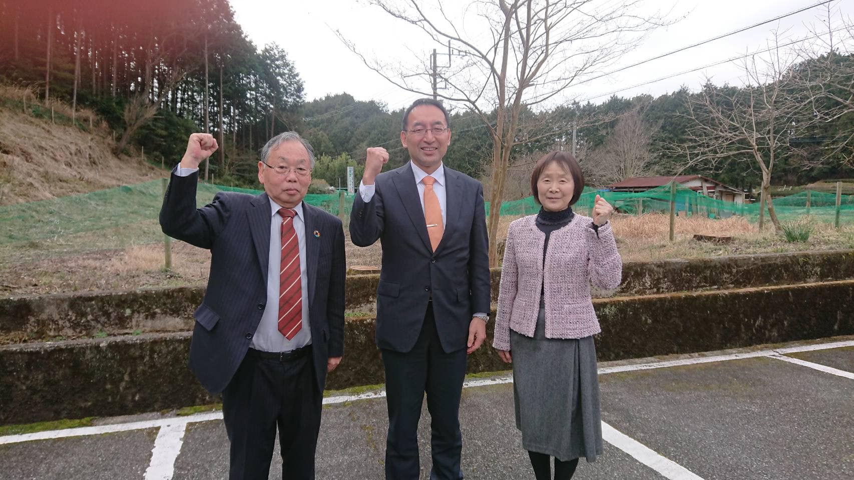 三富美代子 市議、佐野利安 市議と一緒に裾野市を