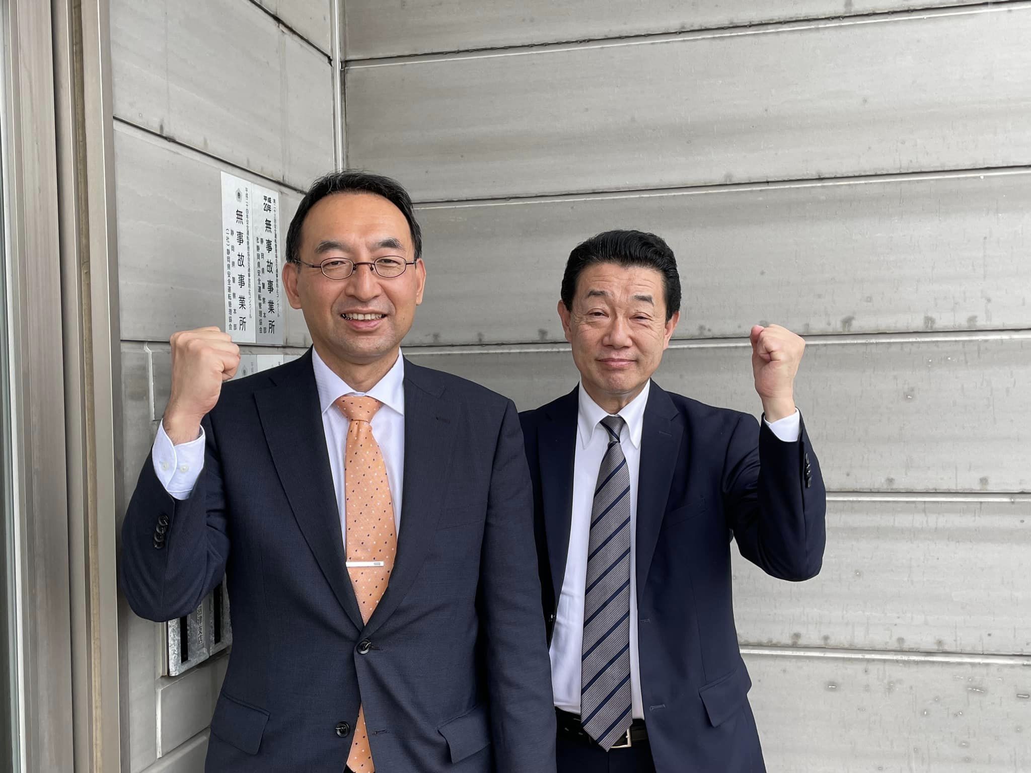 蓮池章平 県議、村田耕一 市議と一緒に三島市を、片岡章一 市議、小泉宣子 市議と一緒に沼津市を回りました