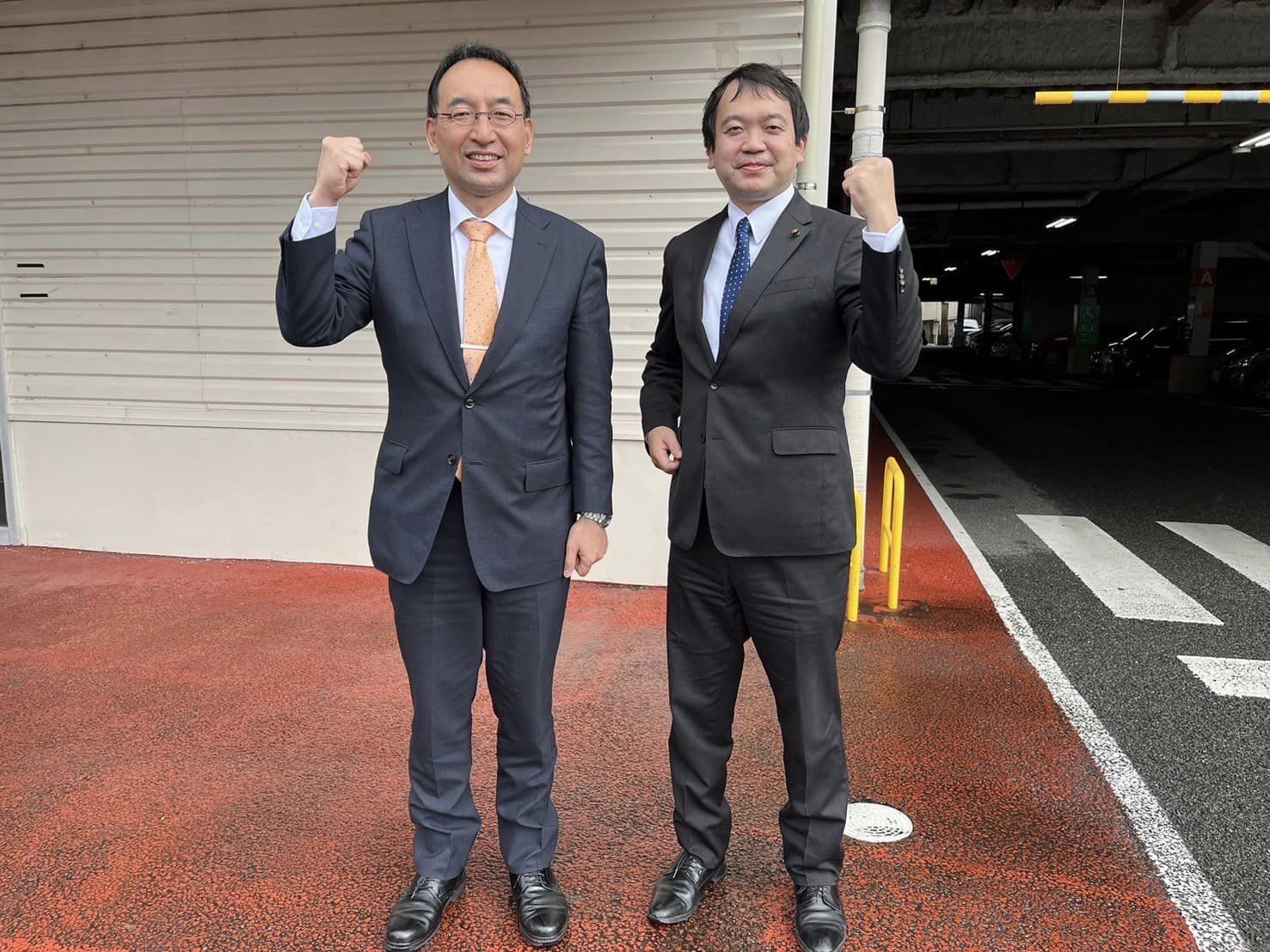 蓮池章平 県議、村田耕一 市議と一緒に三島市を、片岡章一 市議、小泉宣子 市議と一緒に沼津市を回りました