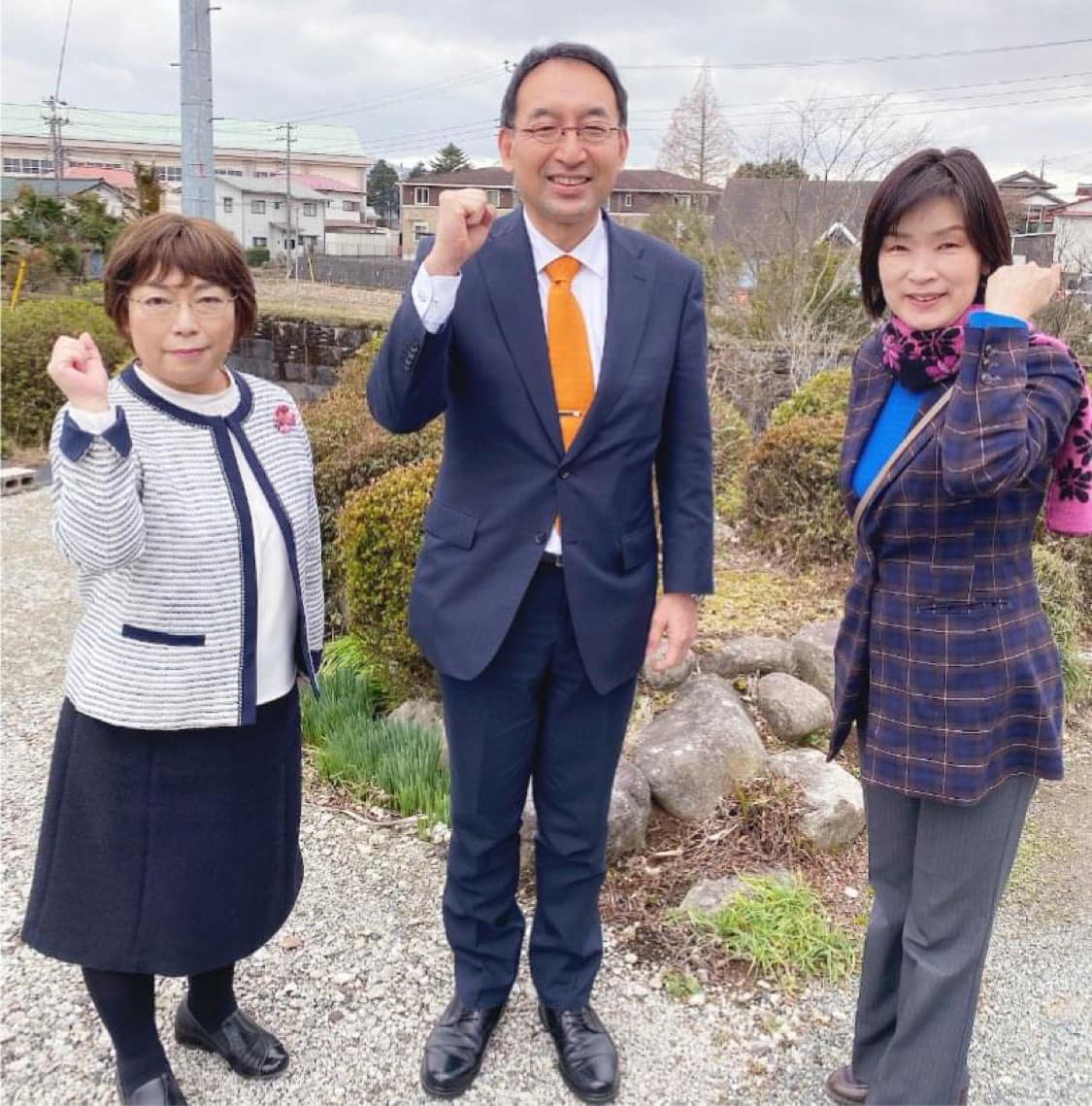 小林恵美子 市議と一緒に御殿場市を、石原和美 市議と一緒に小山町を回りました