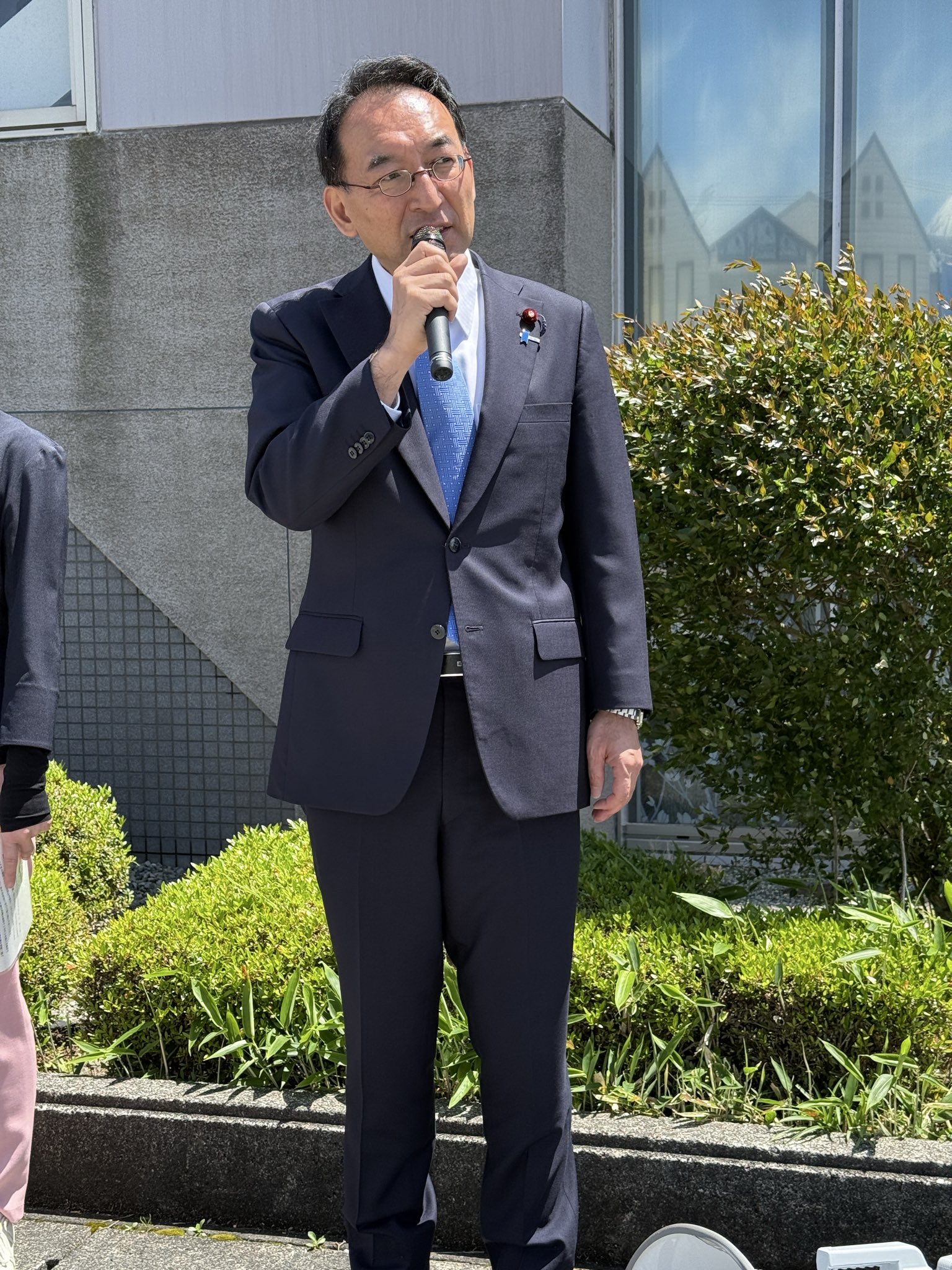 公明党の蓮池しょうへい県議、勝間田ひろふみ御殿場市議、小林えみこ御殿場市議、石原かずみ小山町議とともに、街頭演説