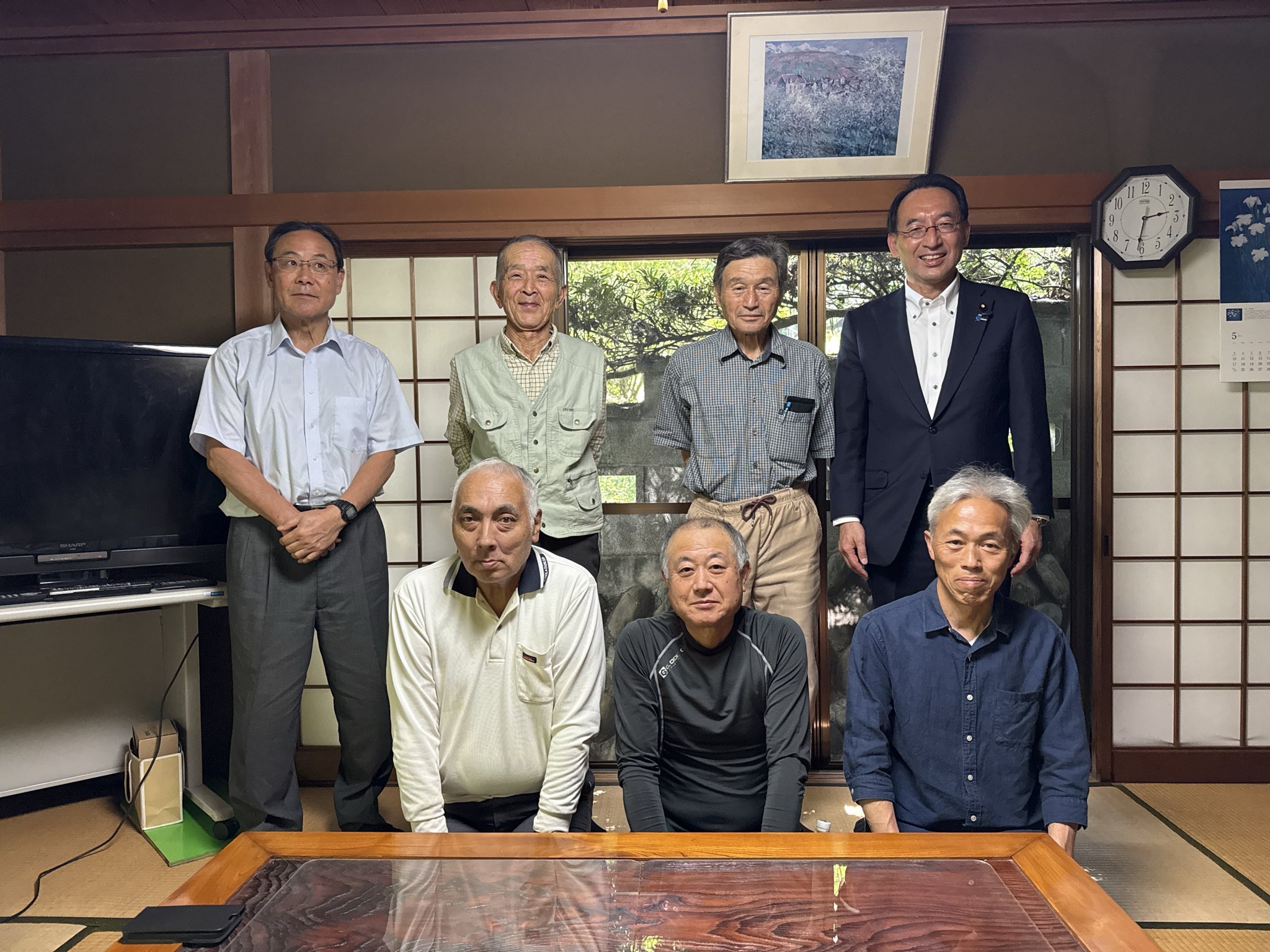 川根本町の山下まさお町議が主催する公明党川根本町支部会に参加