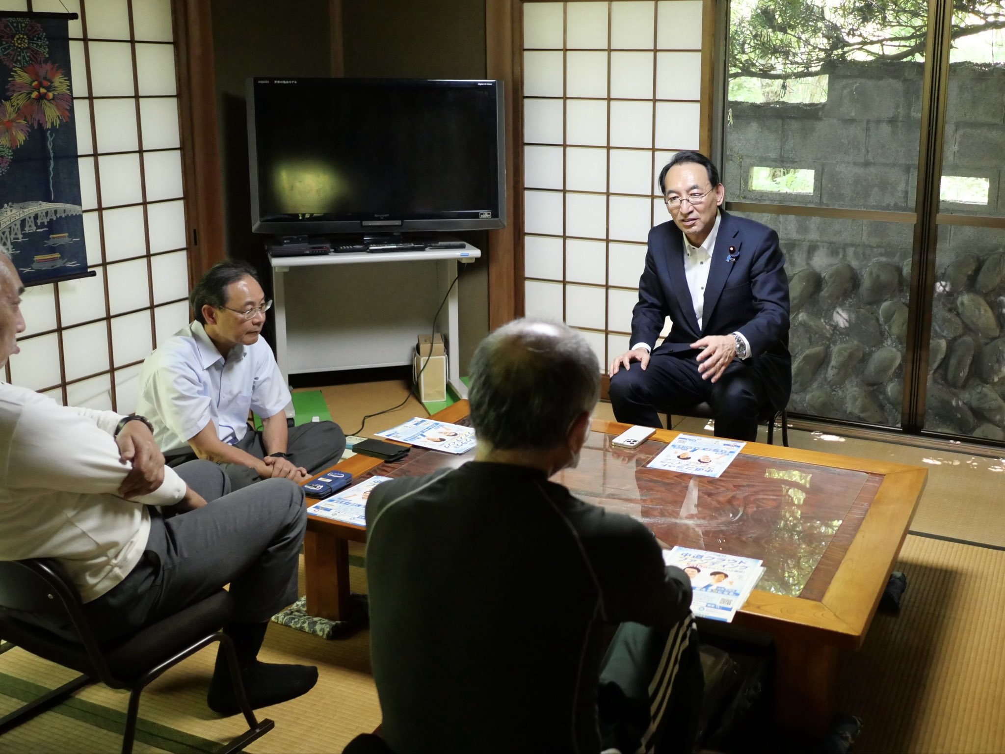 川根本町の山下まさお町議が主催する公明党川根本町支部会に参加