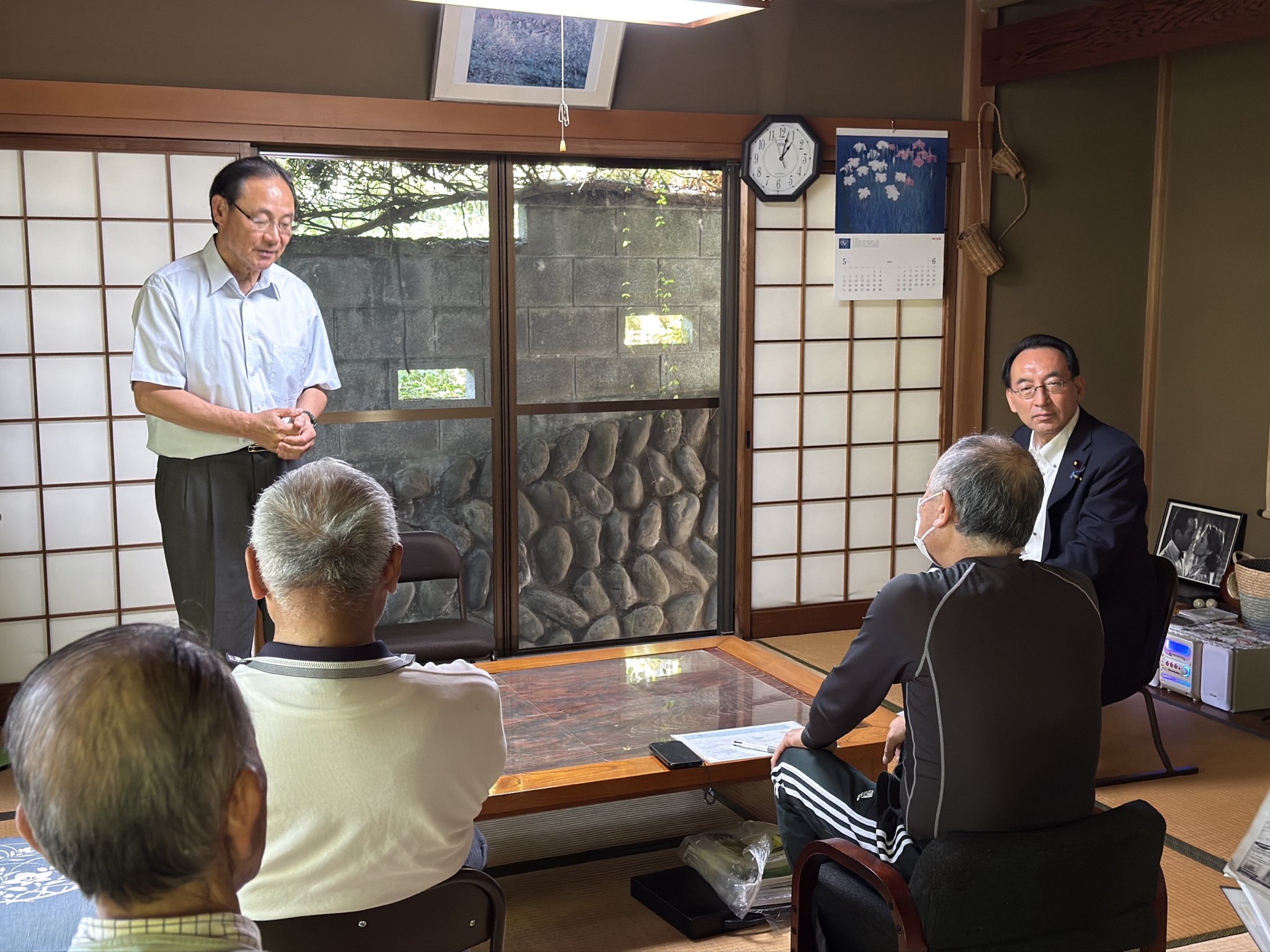 川根本町の山下まさお町議が主催する公明党川根本町支部会に参加