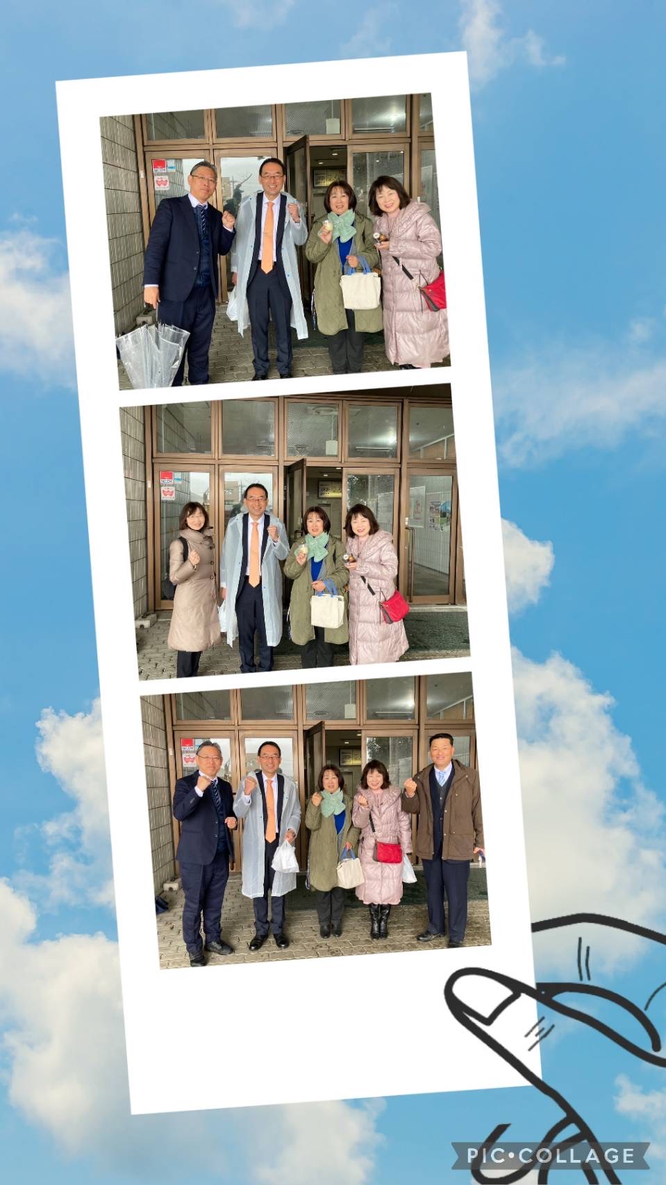 早川育子 県議、富士宮市の 佐野寿夫 市議、齋藤和文 市議、山藤陽子 市議、富士市の 井出晴美 市議と一緒に、20店舗が出店する「ふじのみやプリンまつり」に参加