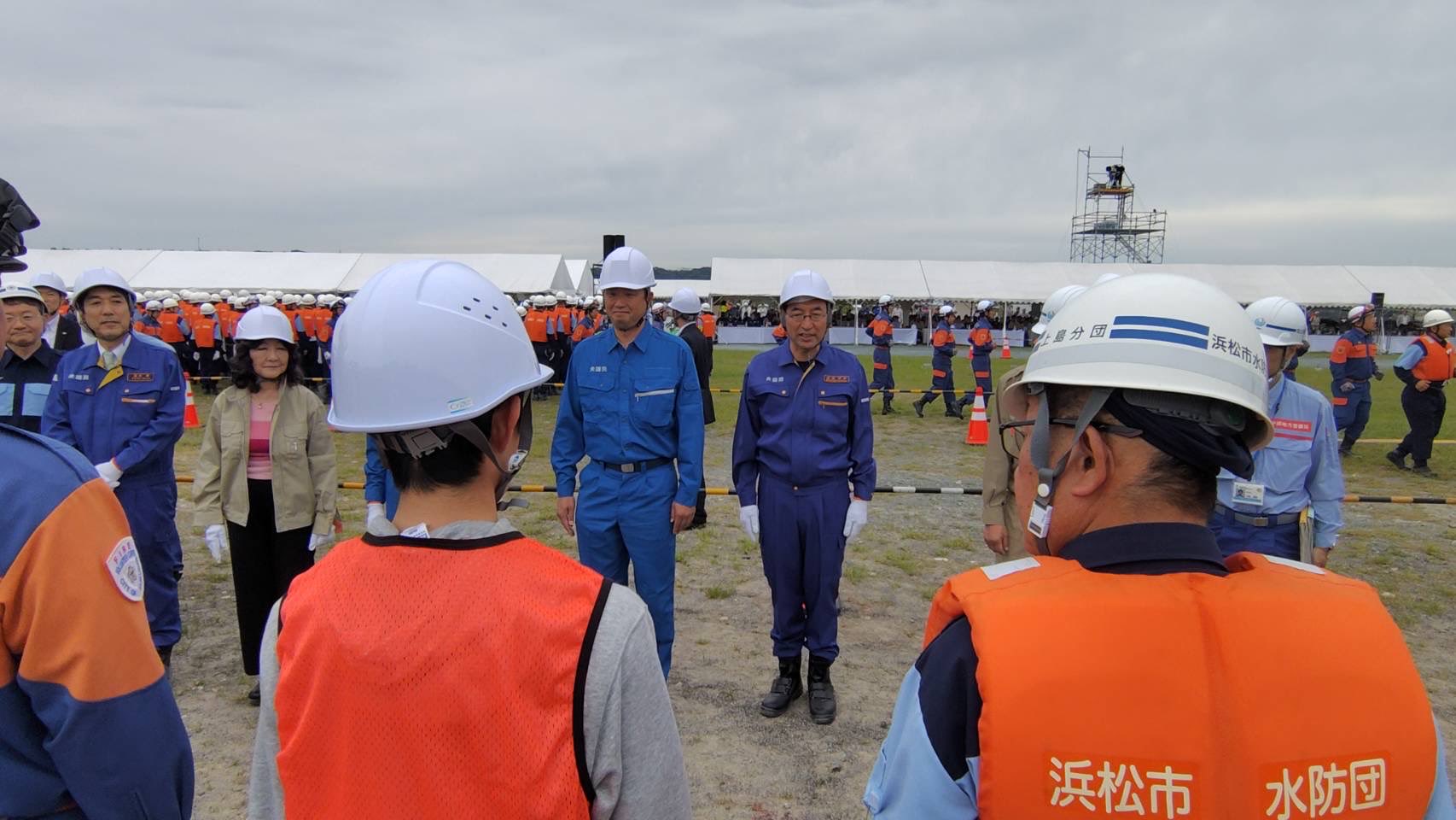 天竜川下流域で、洪水被害を想定した総合水防演習が行われました