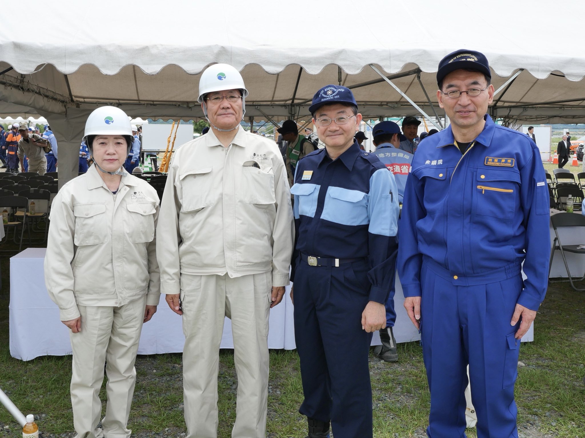 天竜川下流域で、洪水被害を想定した総合水防演習が行われました