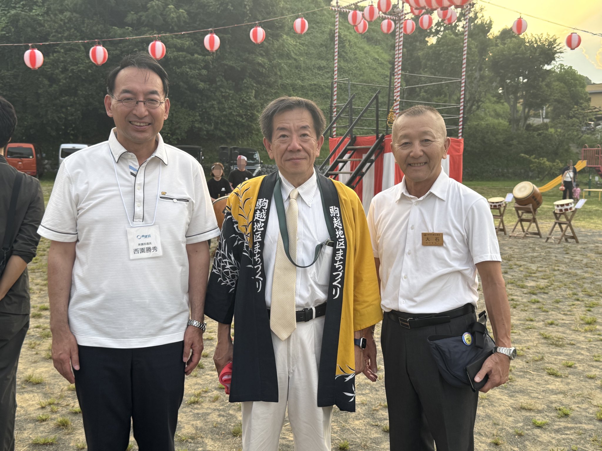 静岡市清水区で開催された「駒越地区清水みなと祭り前夜祭」に、大石なおき市議とともに参加