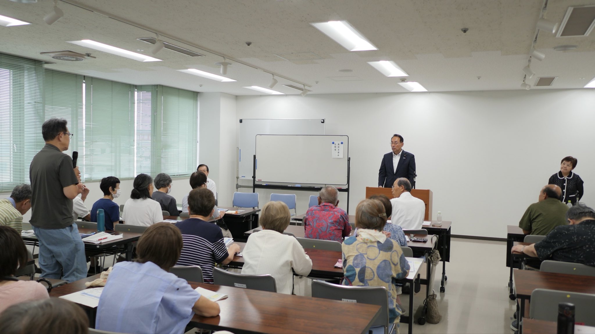 公明党島田支部会にお招きいただき、島田市の大関きぬよ市議、川合としや市議とともにご挨拶