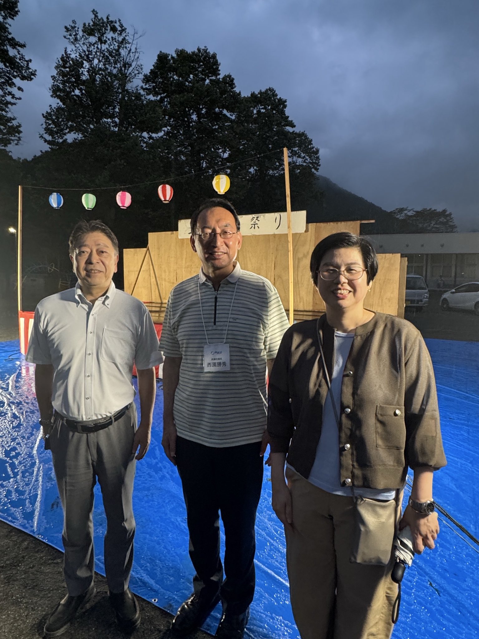 山本あきひこ県議、坂本やす子市議とともに、玉川夏祭りに参加
