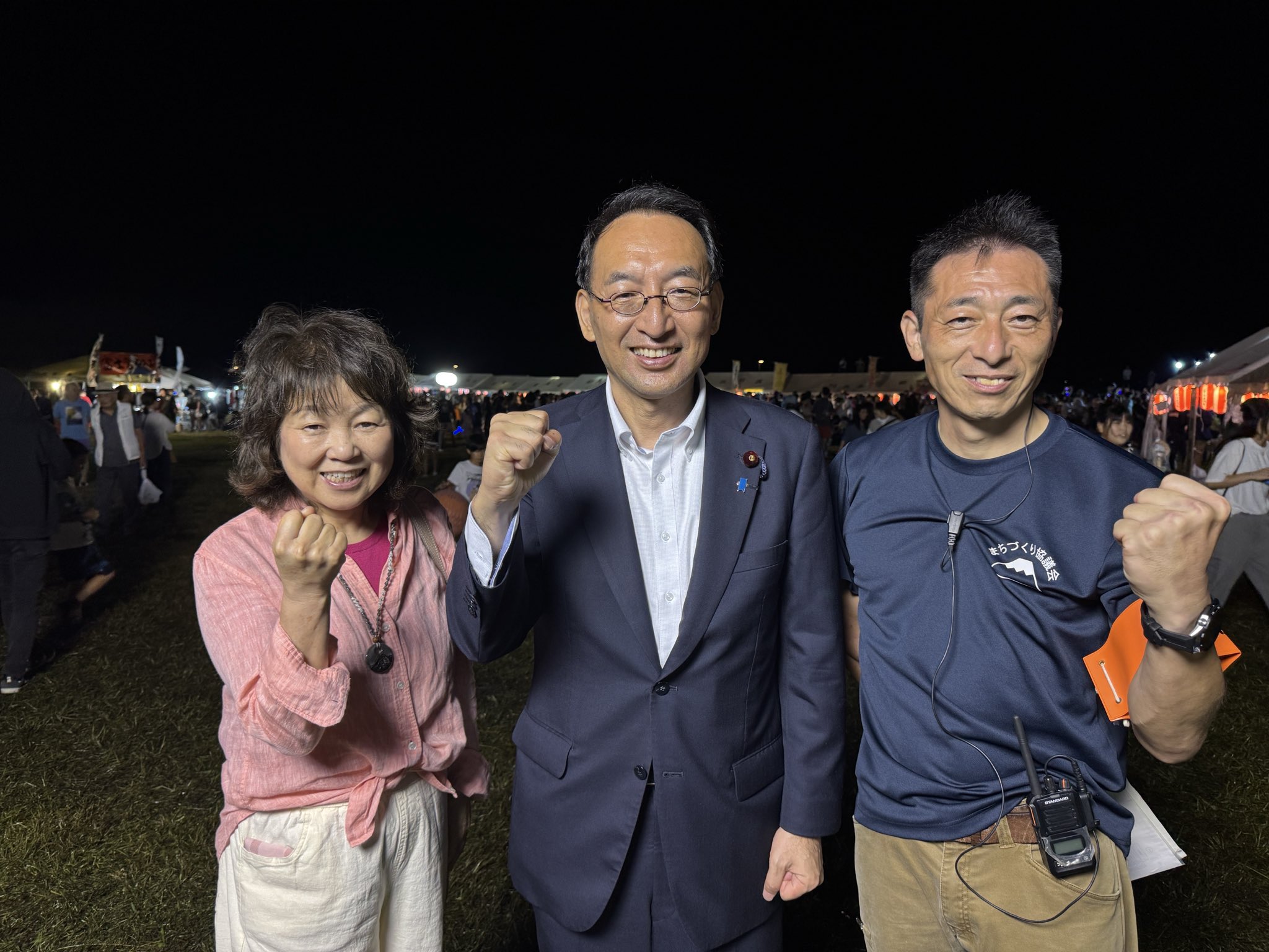 毎年恒例の「田子浦みなと祭り」が盛大に開催され、早川育子県議、萩野基行富士市議とともに参加