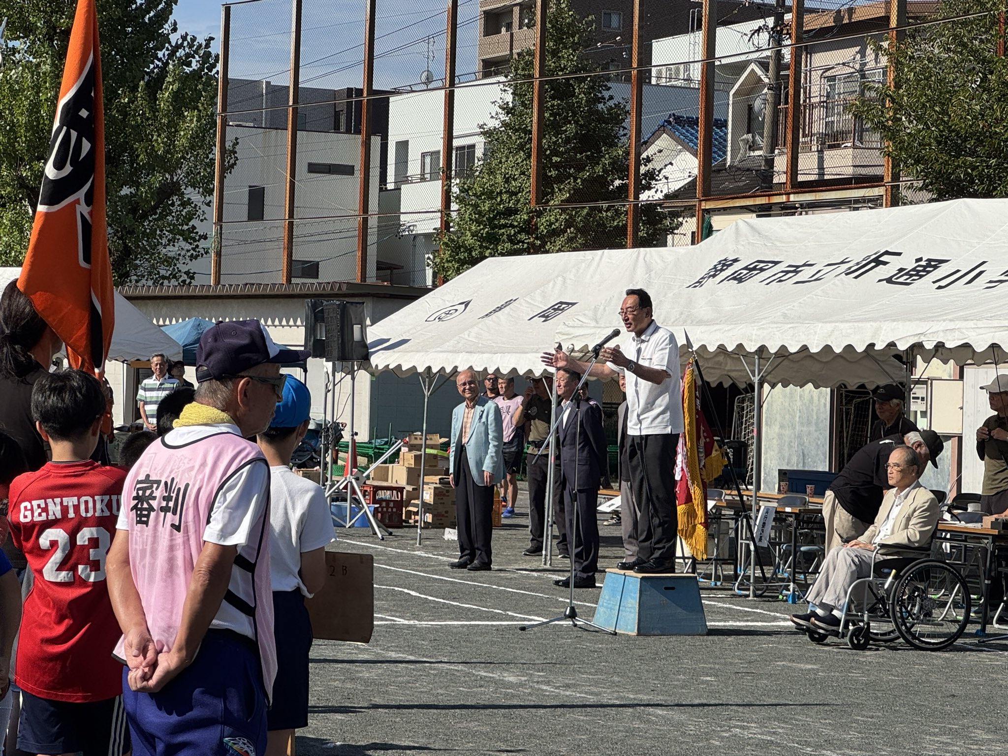 静岡市葵区・駿河区で開催された自治会主催の運動会に伺い、ご挨拶